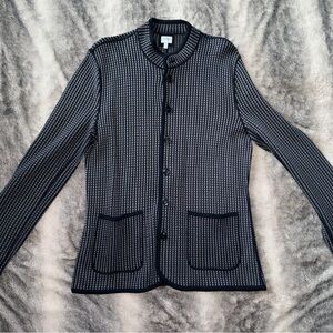 Armani Black and White Striped Jacket